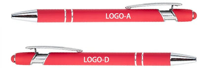 20-200 Pens Wholesale Metal Ballpoint Pen Touch Screen Pen Office School Advertising Pen Custom Logo Text Laser Engraving
