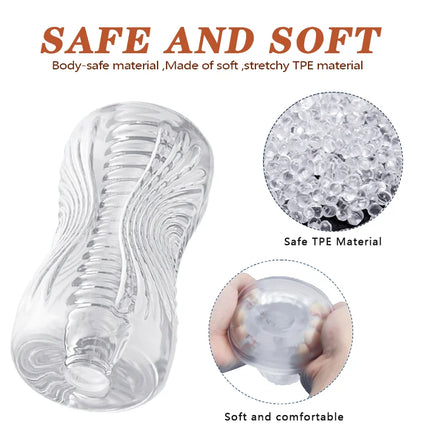 Artificial Vagina 3D Realistic Texture Spiral Tunnel Sex Toy Portable Male Masturbator Cup Delay Ejaculation Peni Massage