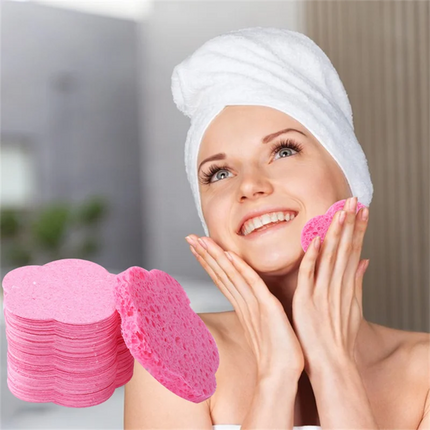 5/10/20/50PCS Flower Shape Compress Face Wash Puff Sponge Face Wash Puff Foaming Face Puff Cosmetic Puff Face Cleansing Sponge
