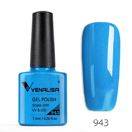 Venalisa Nail Gel Polish Semi Permanent Salon Quality TPO Free Glitter 7.5ml Soak off UV LED Nail Gel Varnish