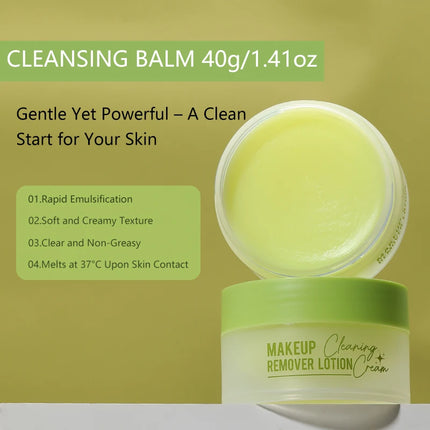Avocado Makeup Remover Cream for Deep Cleansing, Gentle Moisturizing, Eye, Lip, and Face Makeup Removal