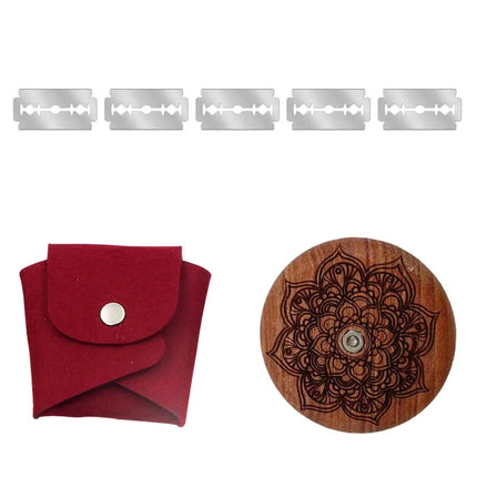 Bread Lame Dough Score Cutting Tools Wooden Scraper French Bakery Lame With 5 Blades Knife Arc Curved Slicer Cutter Bake Tools