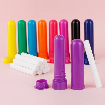 100sets Empty Nasal Inhaler Tubes White Inhaler Stick for Essential Oil Aromatherapy Blank Nasal Inhalers for Essential Oils