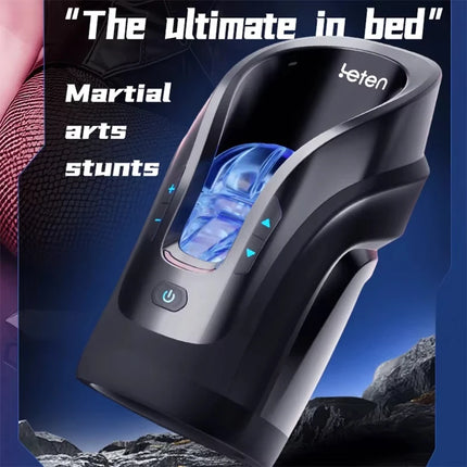 Leten Thrusting-Pro Automatic Telescopic 75MM Powerful Thrusting Vagina High Speed Intellegent Voice Masturbator Sex Toy for Men