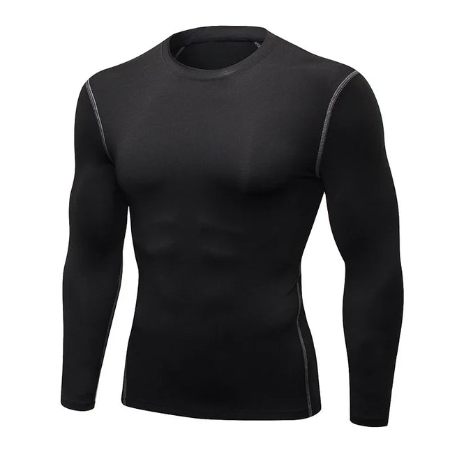 Men Compression Running T-Shirt Training Jogging Shirts Gym Sportswear Fitness Tight Long Sleeve Sport T-shirt Quick Dry Clothe