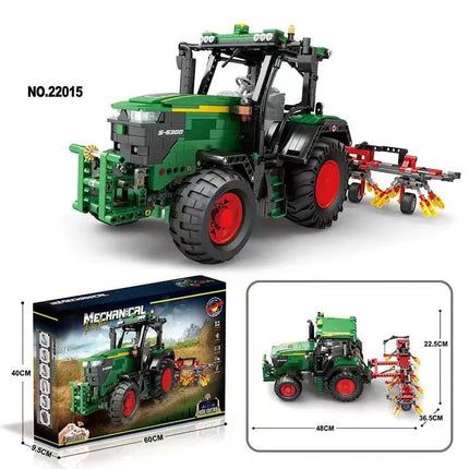 22015 Remote Control Building Blocks Engineering Vehicle Tractor Assembly Model Educational Toy Desktop Ornament Adult Gift