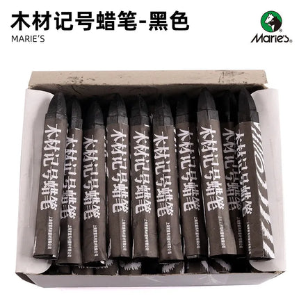 MARIE'S Wood Marking Crayons Industrial Wax Marking Crayons Scratch Resistant Crayons for Tires Metal Wood Glass Plastic