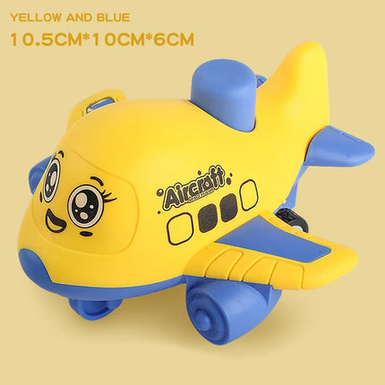 Rebound Inertia Pressing Car Airplane Bus Taxi Children's Indoor Parent-Child Interaction Blue Toy Birthday gift