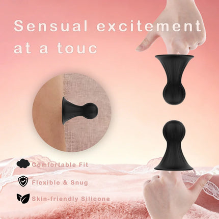Colorful Silicone Nipple Suckers Set Soft Suction Cup Breast Teaser Sensual Nipple Stimulation Sexual Toy for Couples