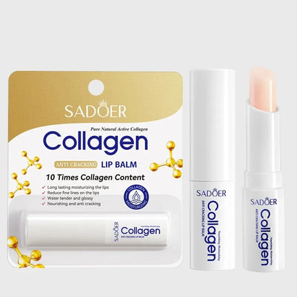 Collagen Moisturizing Lip Balm, Nourishing and Anti-Cracking, Long-Lasting Hydration, Moisturizes Lips