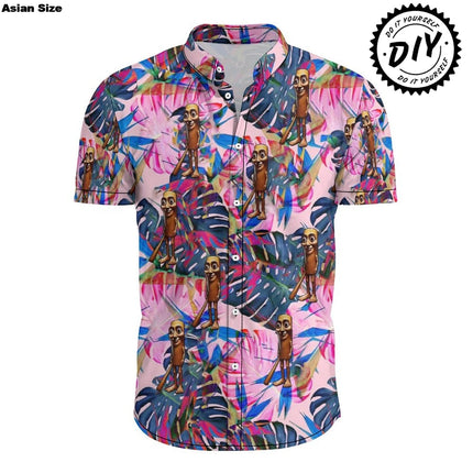 Funny AI Gag Gifts Tung Tung Tung Sahur 3D Printed Hawaii Shirts For Men Clothes Support Custom Beach Shirt Party Blouses Tops
