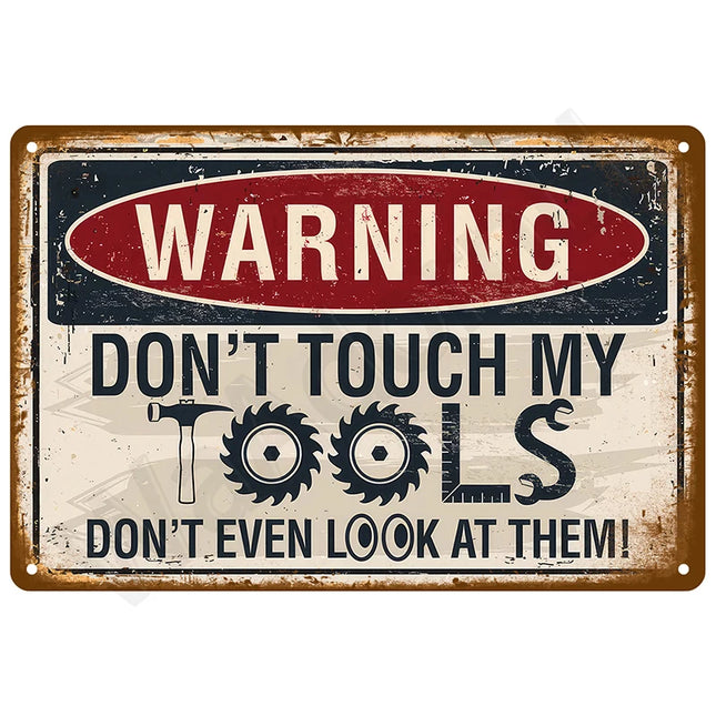 Vintage Metal Signs Plates Posters House Interior Bathroom Wall Art Mural Aesthetic Room Home Decor Decorations Retro Tin Sign