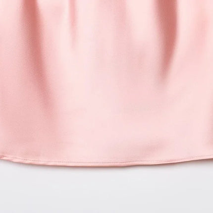 WOMEN 2025 Halter Tops for Women Black Satin Backless Top Female Pink Summer Beach Top Woman Off Shoulder Camisole Top Women