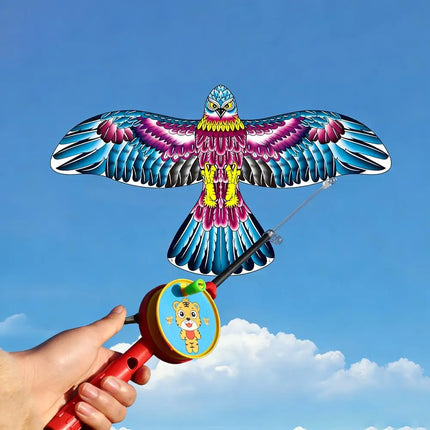 35cm Fishing Rod Kite Toys For Kids Vivid Butterfly Swallow Parrot Easy To Fly Goldfish Kites Garden Decor Ornament