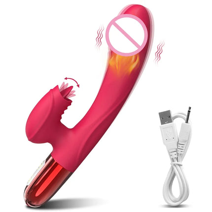 Sex Toy Vibrator for Women Clitoris Stimulator Female Masturbator G Spot Dildo with Tongue Licking Adults Goods 18+