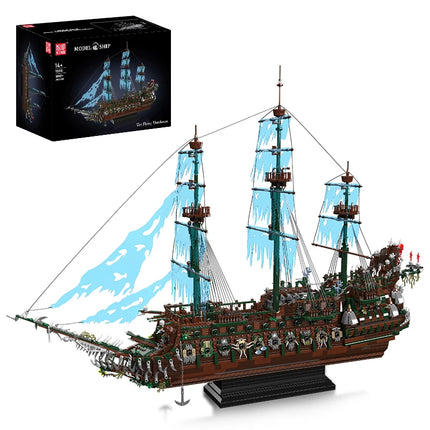 Mould King 13218 Pirate Ship Toys The MOC Big Flying Dutchman Building Block Assembly Ship Model Brick Set Kids Christmas Gift