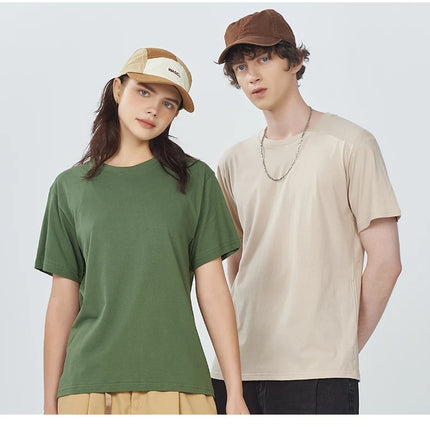 100% Cotton Solid T-shirts Women Sporty Short Sleeve Tees Fashion Casual White Black Clothing Loose O-Neck Female Summer Tops