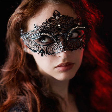 Lady Women Crown Style Sexy Half Face Ultra-light Metal Mask Halloween Party Masquerade Evening Mardi Gras Funny Costume Props