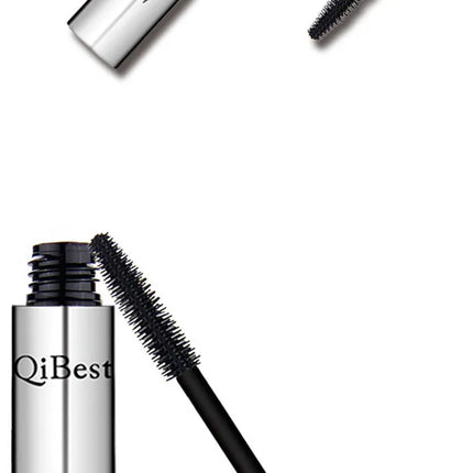 Qibest Silver Tube Mascara Waterproof Long & Curling Black Eyelashes Easy Removal No Dizziness Everlastingly Lasting