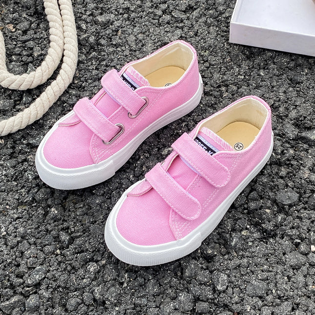 5059 Spring and Autumn New Fashion Children's Canvas Shoes Solid Color Boys and Girls Board Shoes Korean Soft Sole Skateboarding
