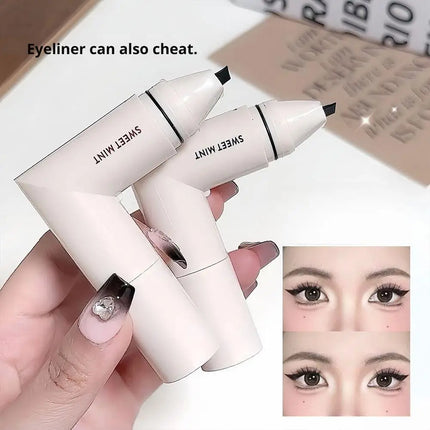 Waterproof Double-Wing Integrated Eyeliner Stamp - Sweat Proof & Long Lasting Easy to Use for Beginners Lazy Makeup Stencil
