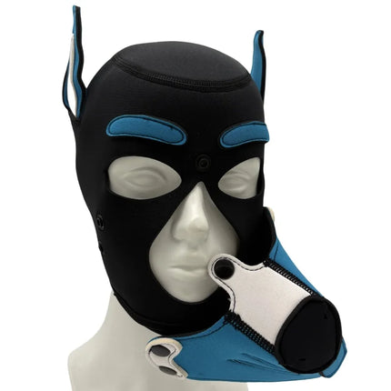 Sexy Charm Puppy Play Cosplay Mask Kit with Vibrant Full Head Ears Dog Hood for Couple BDSM Bondage Halloween Adult Sex Toys