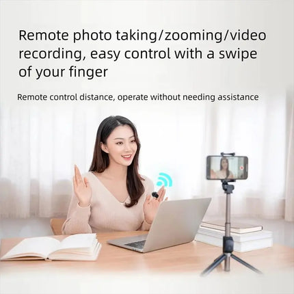 Bluetooth Remote Control Air Mouse Touch And Button Operation Functionality For Selfies, Video Scrolling, Ring Band