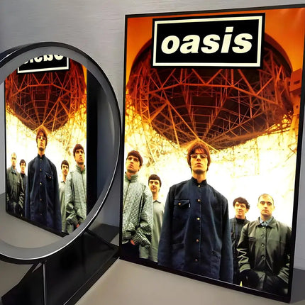 Band O-Oasis Classics Poster Perfect Sticker Self Adhesive Art Designed for Home Dining Office Spaces