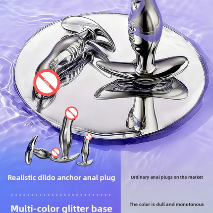 Metal Anal Plug Metal Dildo Butt Plug G-spot and P spot Stimulating Prostate Massager Adult Masturbation Anal Toys