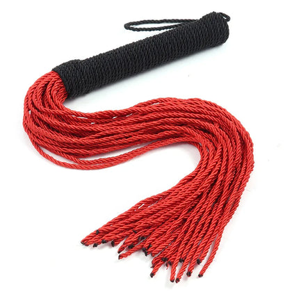 Multicolor Fetish Soft Nylon Rope Whip Flogger Handle Spanking Paddle Knout Flirt BDSM Adult Game Erotic Sex Toys for Women Men
