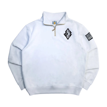 Y2K Zip-Up Polo Shirt Couple Style Flag Embroidery Top Retro Harajuku Classic Pullover Casual Loose Oversized Long Sleeve
