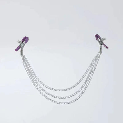 Breast Clamp Nipple Clip Sex Toy with Chain Festish Sextoy Stainless Steel Metal Sex Slaves SM Kit 3 Clips 3 Chains Set