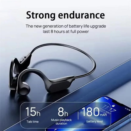 Wireless Bone Conduction Headphones Bluetooth 5.3 Waterproof Ear Hook Sport Earphones Long Battery HiFi Stereo Noise Reduction