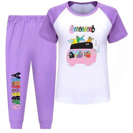 Barbapapa Children Summer Sleepwear Pajamas for Girls Clothes Children's Clothing Child House Clothing Baby Girl Clothes Girls's