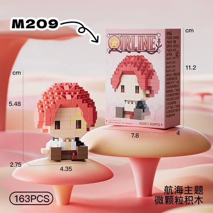 Anime Building Block One Luffy Nami Usopp Assembly Piece 3D Model Robin Franky Jinbe Sanji Mini Bricks Figure Toys For Gift