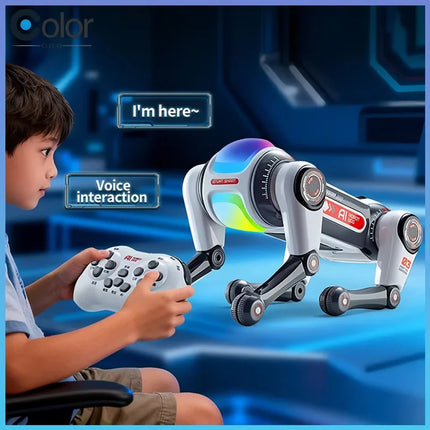 New Dual Remote Controlai Voice Interactive Toy Dog Programming Acrobatics Stunt Expert Children'S Toy Boy