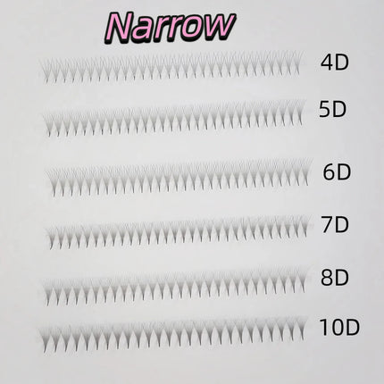 800/1600 Fans Narrow Premade Lash Tray 3D 6D 8D 10D Russian Volume Pointy Thin Base Promade  Fans Eyelash Extensions Supplier
