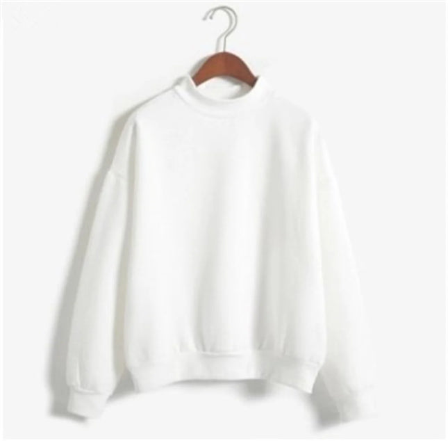 Women O Neck Solid Color Turtleneck Long Sleeve Velvet Sweatshirt Cotton Lightweight And Breathable Workout Pullover Cozy Wear