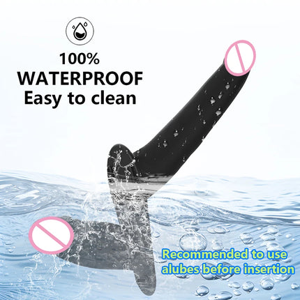 Double Penis Vibrator Dual Ended Strap on Elastic Harness Belt Strap On Dildo Adult Sex Toys for Woman Couples Anal Soft Dildos