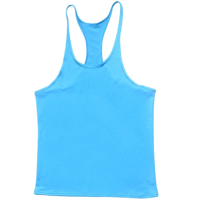 Men's Sports Gym Fitness Tank Top Y Back Fitness Lightweight Shoulder Strap Muscle Fit Tight Fitness Limit T-shirt