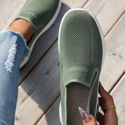 Women's shoes, women's sports shoes, lazy people can wear breathable casual shoes with mesh