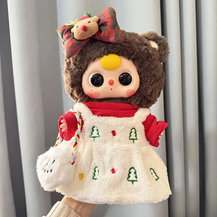 Only Clothes Baby Three 400% Gross Vinyl Plush Toy Baby Clothes New Year'S Christmas Baby Clothes Dress Set Cute Outfit Surprise