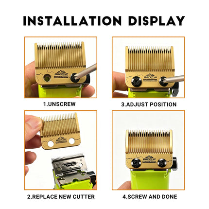 BRDCLIP Blade Original Replaceable Cutter Head for 2020C Madeshow M10 M5 Hair Clipper Titanium Plated Ceramics Blade