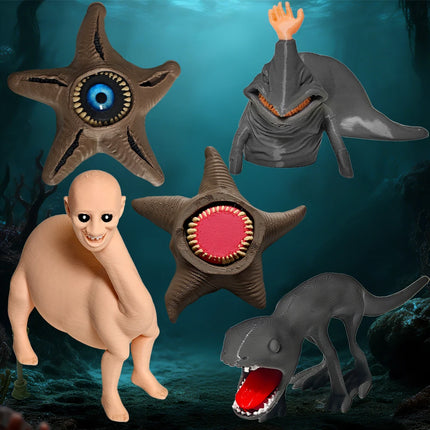 1/4PCS New 3d Printed  Subnautica Sea Monster Action Figure Leviathan Sea Eater Bloop EL Gran Maja Model，Abstract Monster Gift