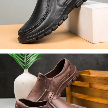 Hotel Kitchen Non-slip Oil-resistant Chef's Shoes Casual Flat Work Safe Men's Shoes Breathable Comfortable Slip on Plus Size 48