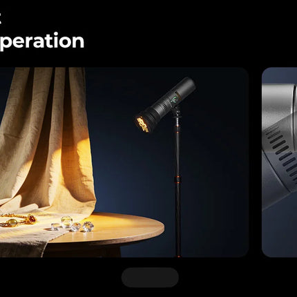 K&F CONCEPT SP25C 25W RGB Photography Flashlight with Mount Stand 20 Gobo 9000mAh Zoomable Video Spotlight 4000 Lux Studio Light