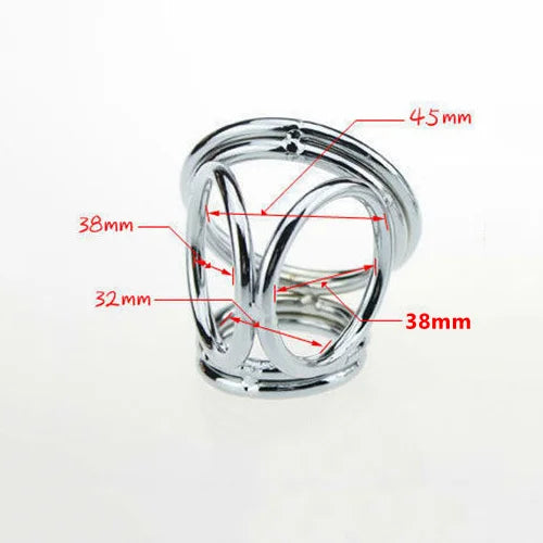 Cock Ring Metal Penis Rings Cage Male Chastity Device Locks Sex Toys For Men Ball Stretcher Delay Ejaculation Cockring Shop
