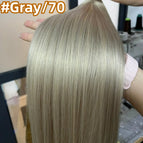 Gray-70 / 18inch 45cm / 100g|12 months With Proper Care|30%-55%