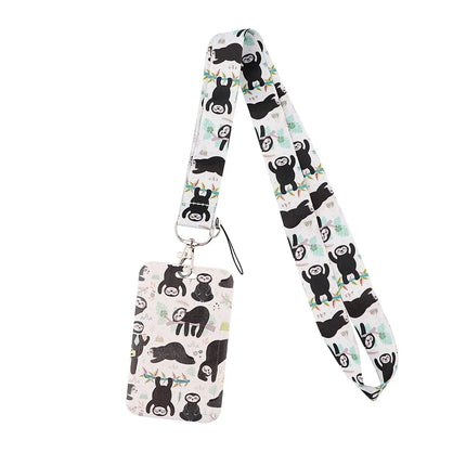 New Sakura Cherry Blossoms Flower lanyard card ID Badge Holder Keychain Pass Gym Mobile Kids Key Holder Key Rings Gift