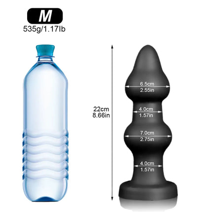 Anal Plug with Suction Cup Beads Anal Butt Plug Soft Silicone Anus Dilation Sex Toys for Women Men Buttplug Adult Sex Product